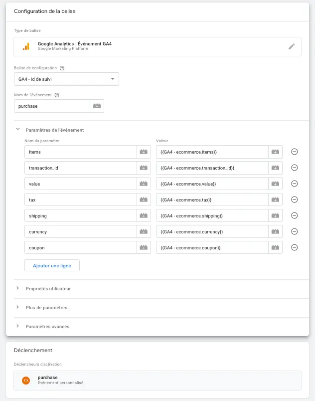 Tracker les achats dans Google Analytics 4 (GA4)
