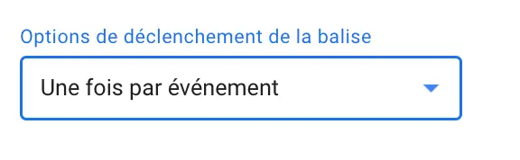 Options de déclenchement de la balise